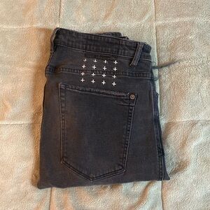 Ksubi Chitch Krow Krushed Ripped Slim Skinny Jeans “Faded Black”